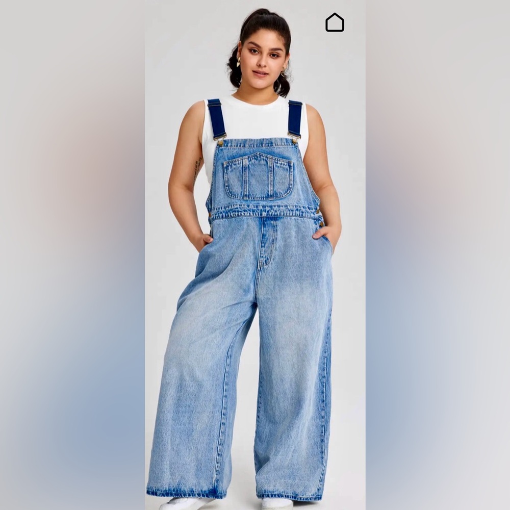 CIDER CURVE DENIM OVERALLS AS SEEN ON TIKTOK SIZE 2x